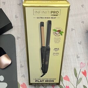 Black Flat Iron 1/2” Shea Butter-Infused